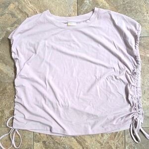 Zella Lavender‎ Ruched T-Shirt with Short Sleeves
